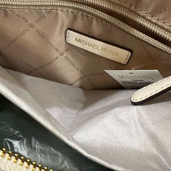 Michael Kors Cream Monogram Satchel - Picture 10 of 16